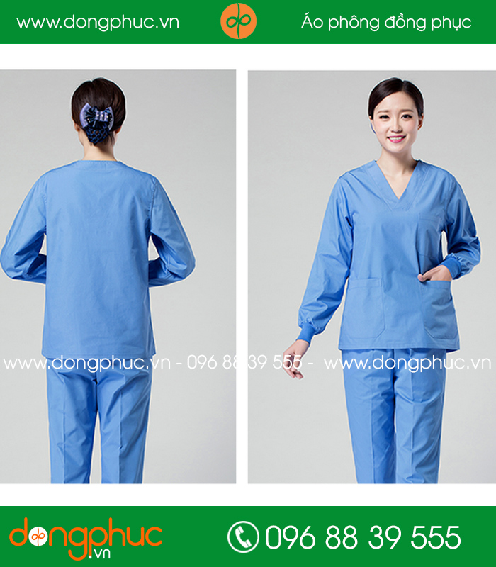 Đồng phục y tá màu xanh YA